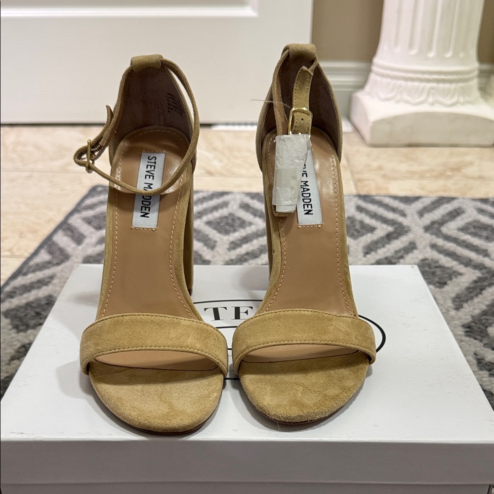 Steve Madden Carrson Sand Suede Women's Heels